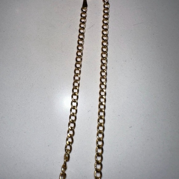 14K Solid Yellow Gold Curb Chain Necklace | 16” - Picture 5 of 7